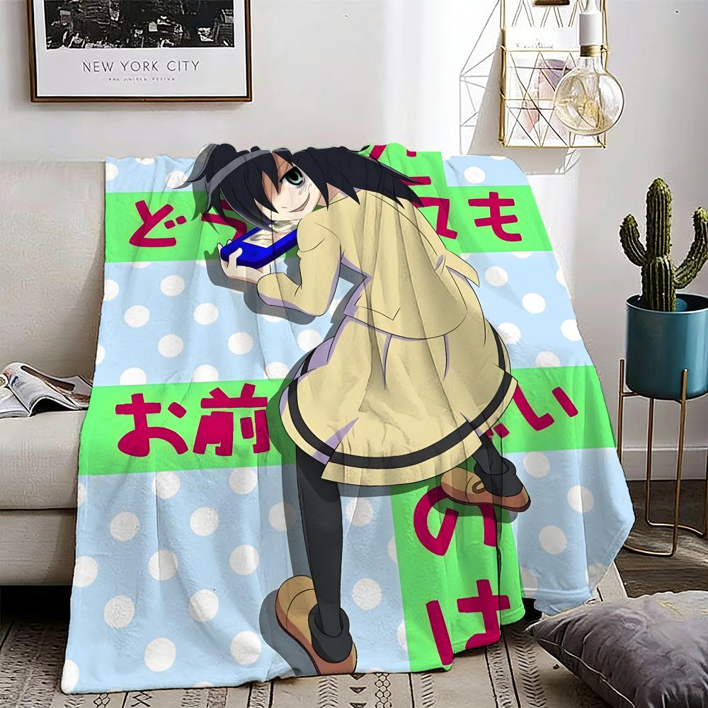 Watamote Throw Lightweight 240g Flannel Blanket Soft Skin-friendly for Summer Cooling 75X95CM