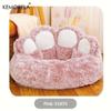 KEMORELA Creative Bear Paw-Shaped Plush Pet Nest Non-Slip Bottom Design Soft Cat Dog Nest Suitable for Small Pet Cats and Dogs