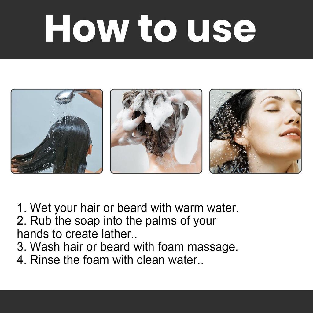 OUHOE Hair Soap Repair Black Hair Massage Moisturizing Hair Cleansing Soap