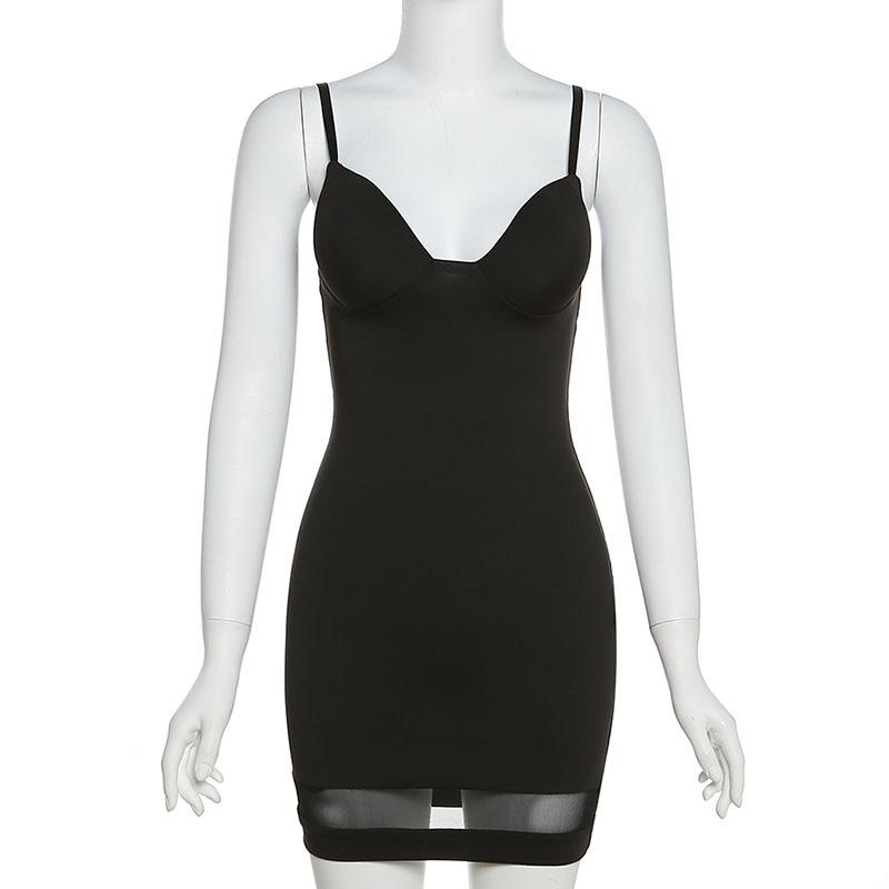 Summer Backless Slim Fit Nightclub Women Sexy Dress Fashion Low cut Mesh Spliced Evening Dress Woman Wrapped Hip High Waist Party Club Dresses 24391