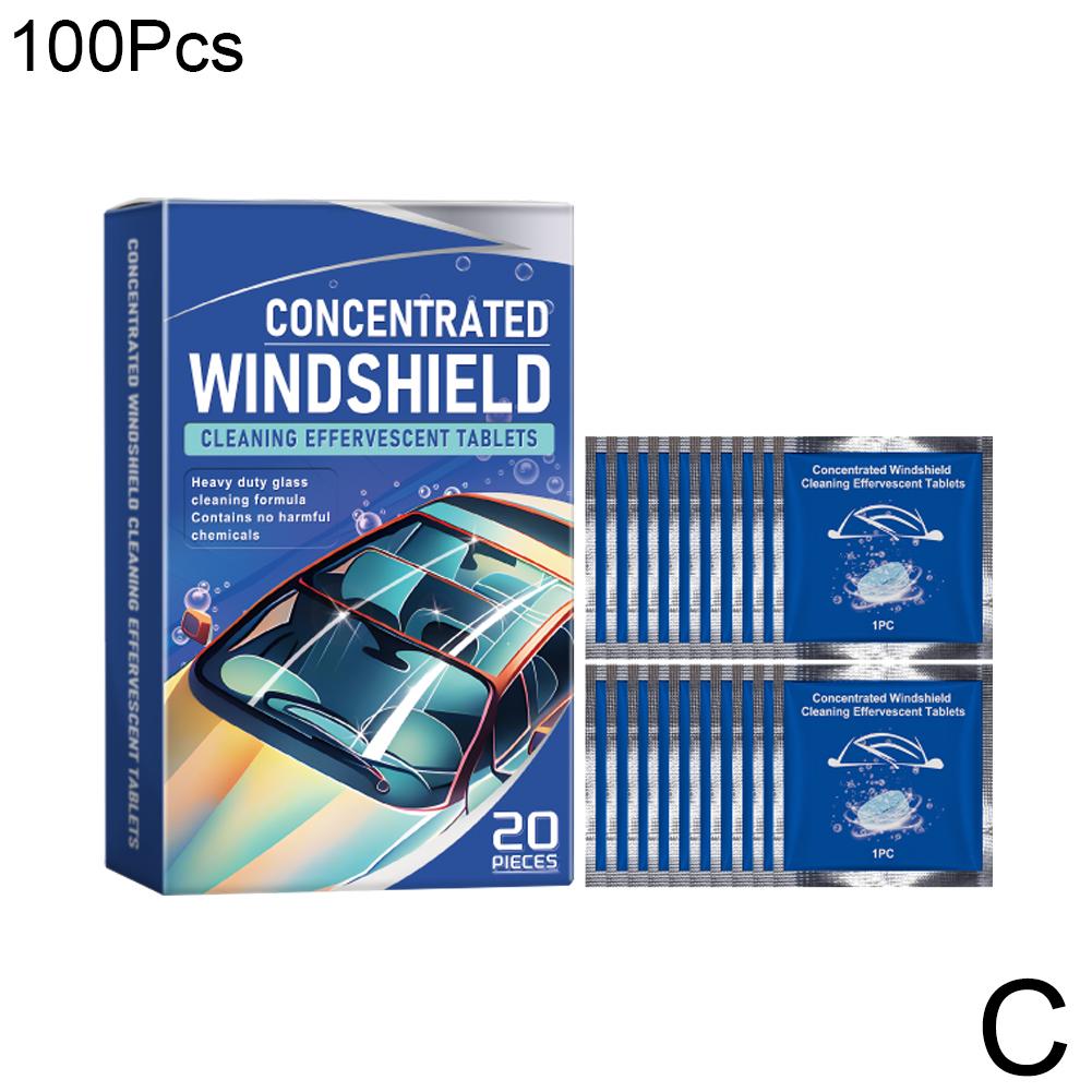 20-100 Stück Feststoffreiniger Auto-Windschutzscheibenreiniger Brausetabletten Auto-Wischerglas Feststoffreinigung Konzentrierte Tabletten Reinigungsmittel