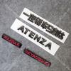 3D ABS Black Logo For 2020 2021 20226 Emblem Letters Car Rear Trunk Badge ATENZA Black Red Sticker Front Accessories