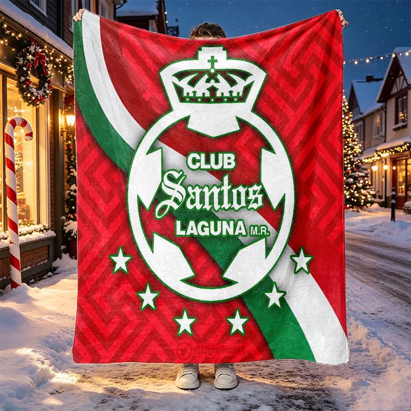 Club Santos Laguna Pattern Blanket for Home Decoration, Bed, Sofa, Car Travel, Camping, Suitable for All Seasons, Birthday Christmas Gift