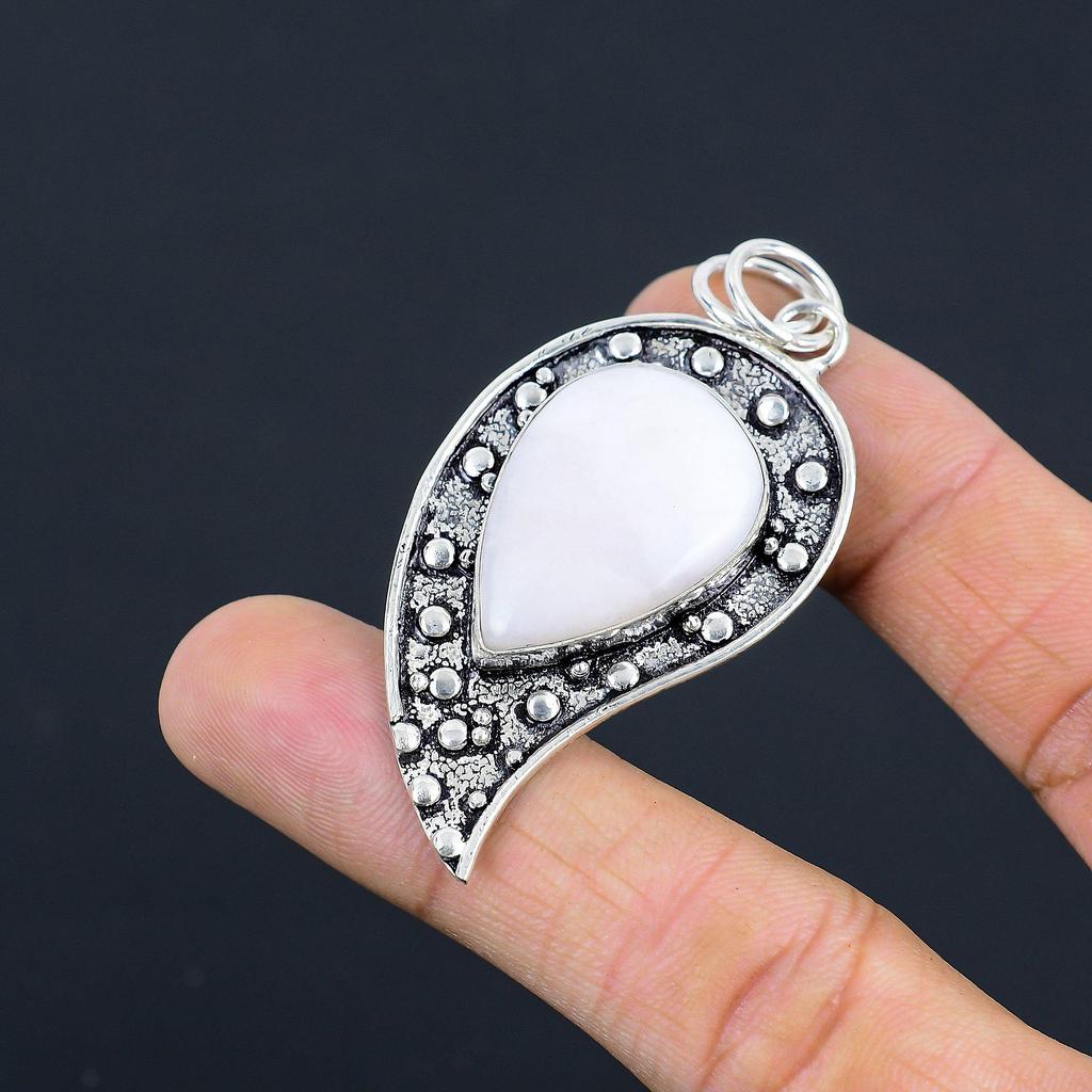 Mothers Day Deal 925 Sterling Silver Natural Pink Opal Bezel New Pendant Jewelry