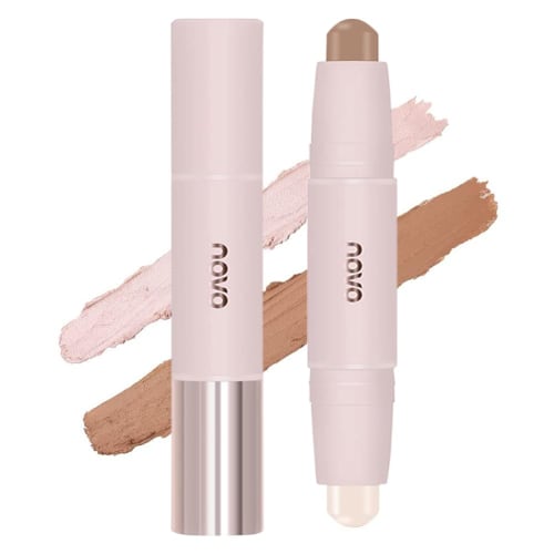 

GECOMO Highlight Shading Stick 3D Double Head Highlight Stick Correction Nose Shadow Shadow Silhouette Area Natural Contour Makeup Pearlescent 3D Mult