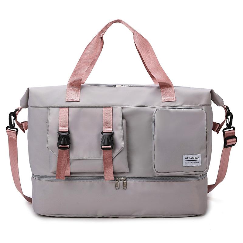 Travel bag expandable large-capacity multi-function shoulder messenger sports fitness bag independent shoe compartment storage maternity bag