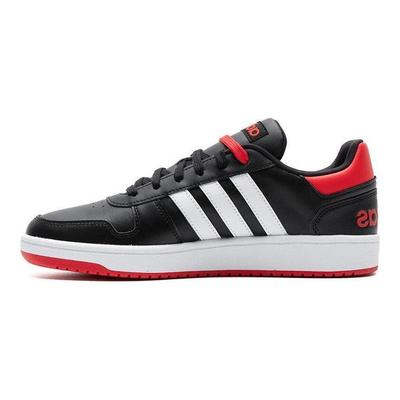 Hoops 2.0 Wygodne Wszechstronne Amortyzujące Trwałe Sneakersy Niskie Unisex Sneakersy Czarno-Biało-Czerwone IH6368