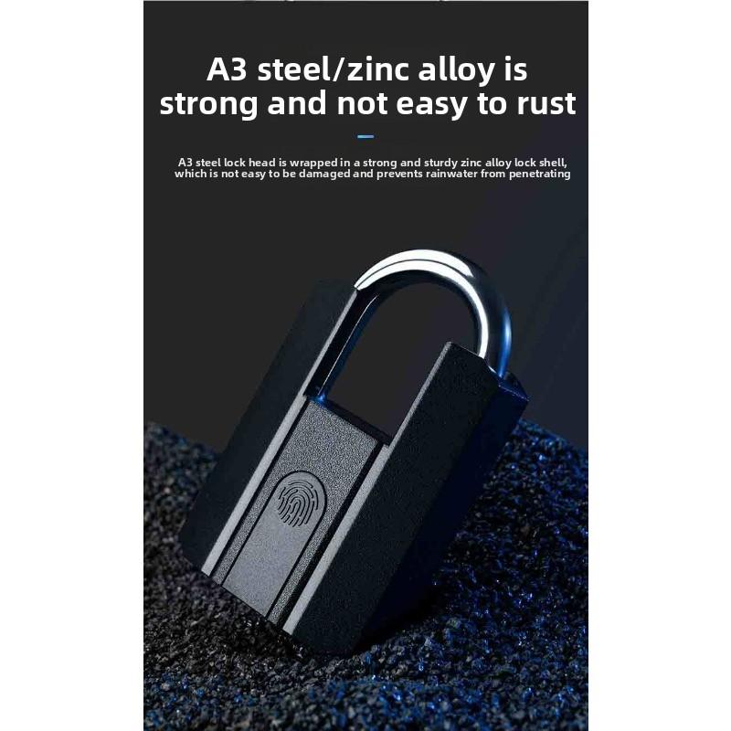 Waterproof Smart Fingerprint Padlock Mobile Phone Bluetooth All-through Lock Electronic Lock Luggage Cabinet Lock Drawer Fingerprint Lock Large