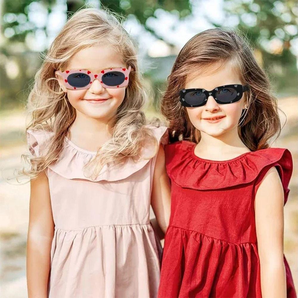 2-8 Years Kids Rectangular Sun Glasses Sun Protection Girls Boys Shades Vintage Eyewear
