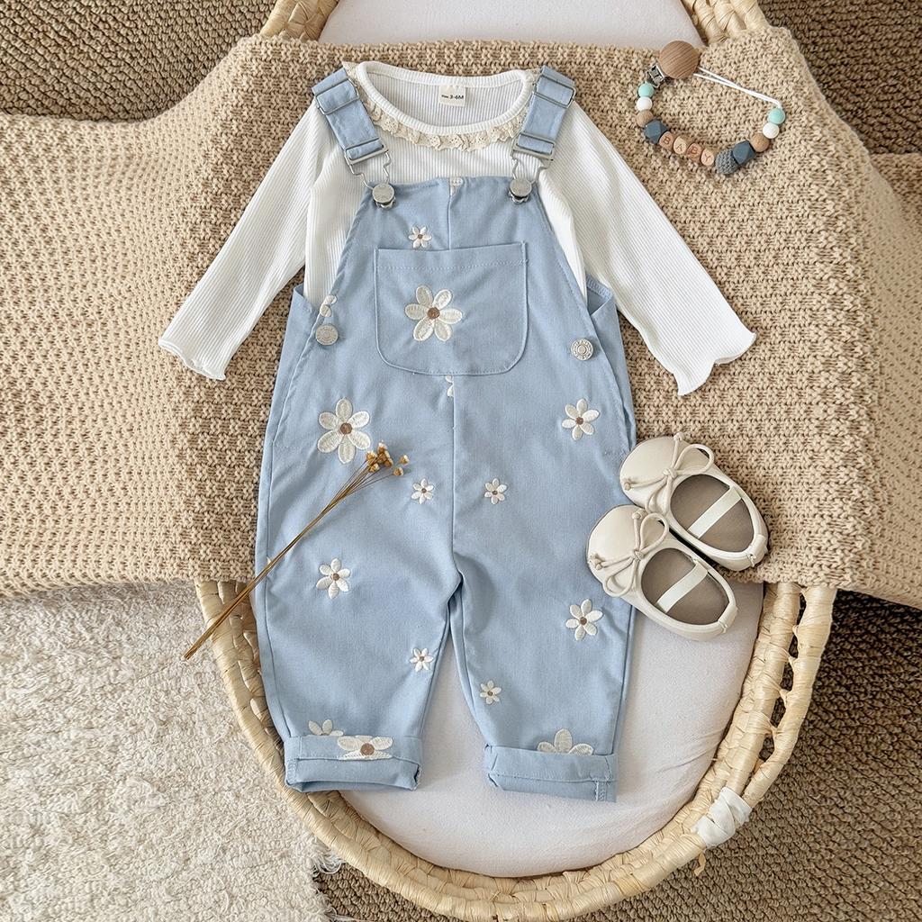 Baby Girl Romper Set, Fashion Overalls Jumpsuit Infant Outfit Home Outdoor One Piece Bodysuit