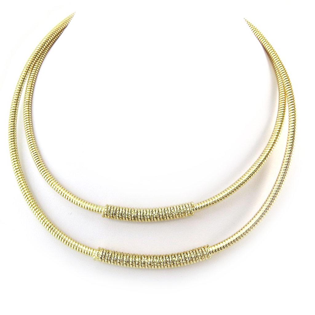 Les Trésors De Lily [N4083] - Golden 'Cléopatra' Necklace (2 Rows)