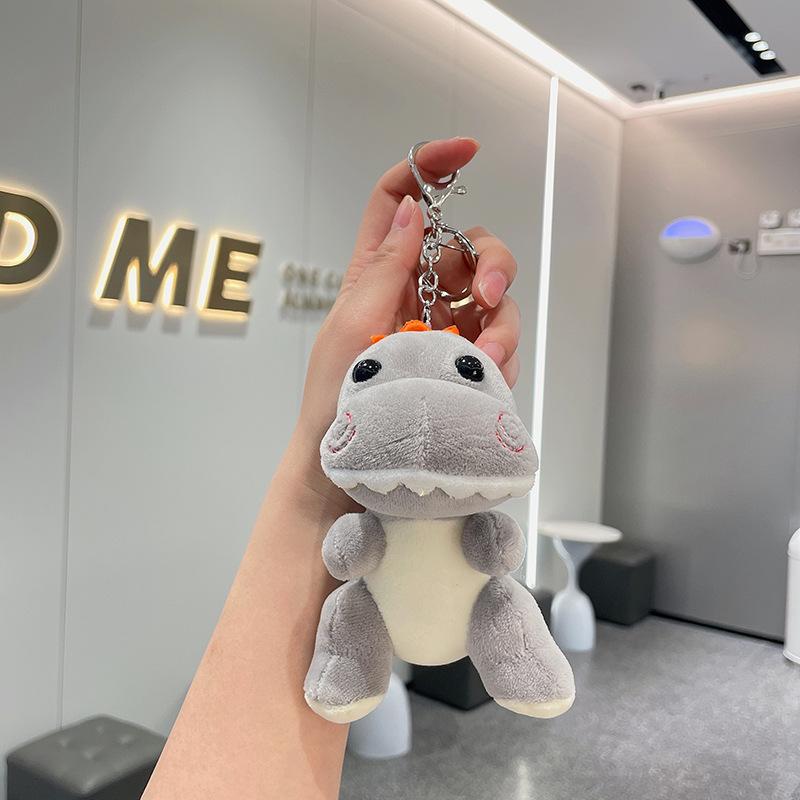 Cartoon little dinosaur plush schoolbag hanger doll figurine keychain pendant ornament doll plush toy small gift