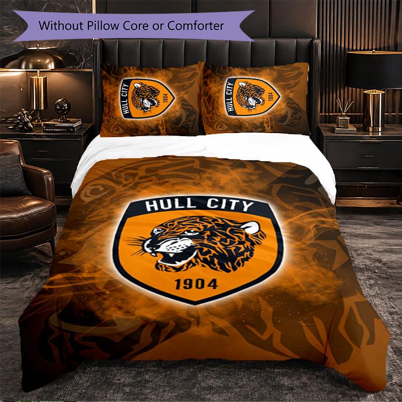 Hull FC Pattern Microfiber 3Pcs Bedding Set Decor Duvet Cover Set For Bedroom Home Use