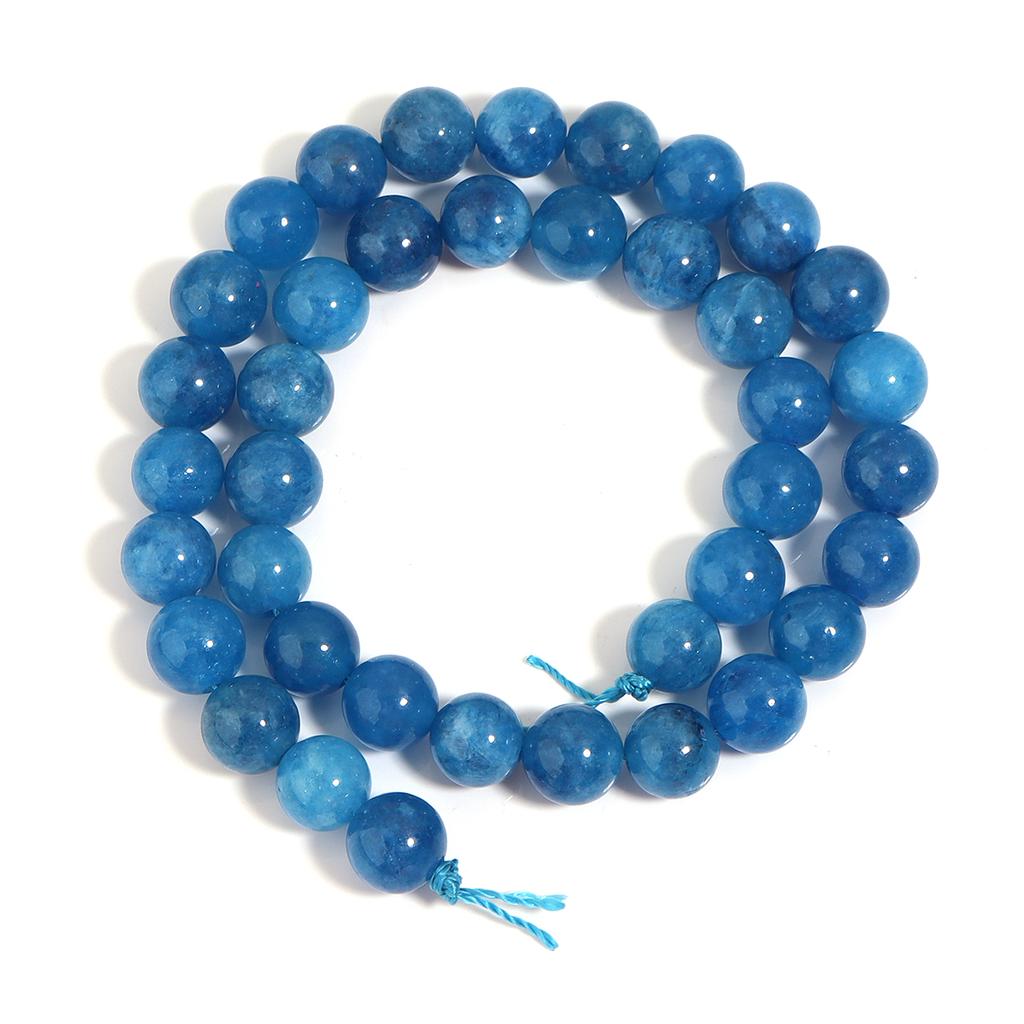 6 8 10mm Natural Stone Beads Blue Crystal Round Loose Spacer Gemstone Beads For Jewelry Making DIY Bracelet Necklace Accessories
