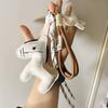 Llavero de Poni Encanto de Mochila de Cuero Ins Llavero Personalizado para Coche Colgante de Bolso Bolso Miu Correa de Bolso Decoración Regalo