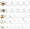 High Transparency Irregular Acrylic Christmas Ornaments - Hollow Round Decoration Balls for Trees