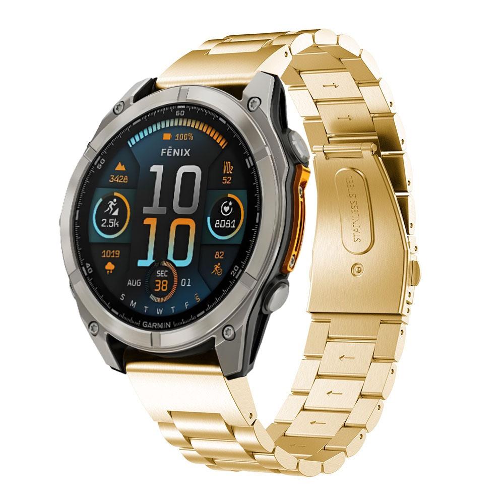 Cinturino in Metallo Quick Fit 26mm 22mm 20mm per Garmin Tactix 8 Fenix 8/E 7X 6X Braccialetto in Acciaio Inossidabile Enduro 3 Forerunner 965 Cinturino