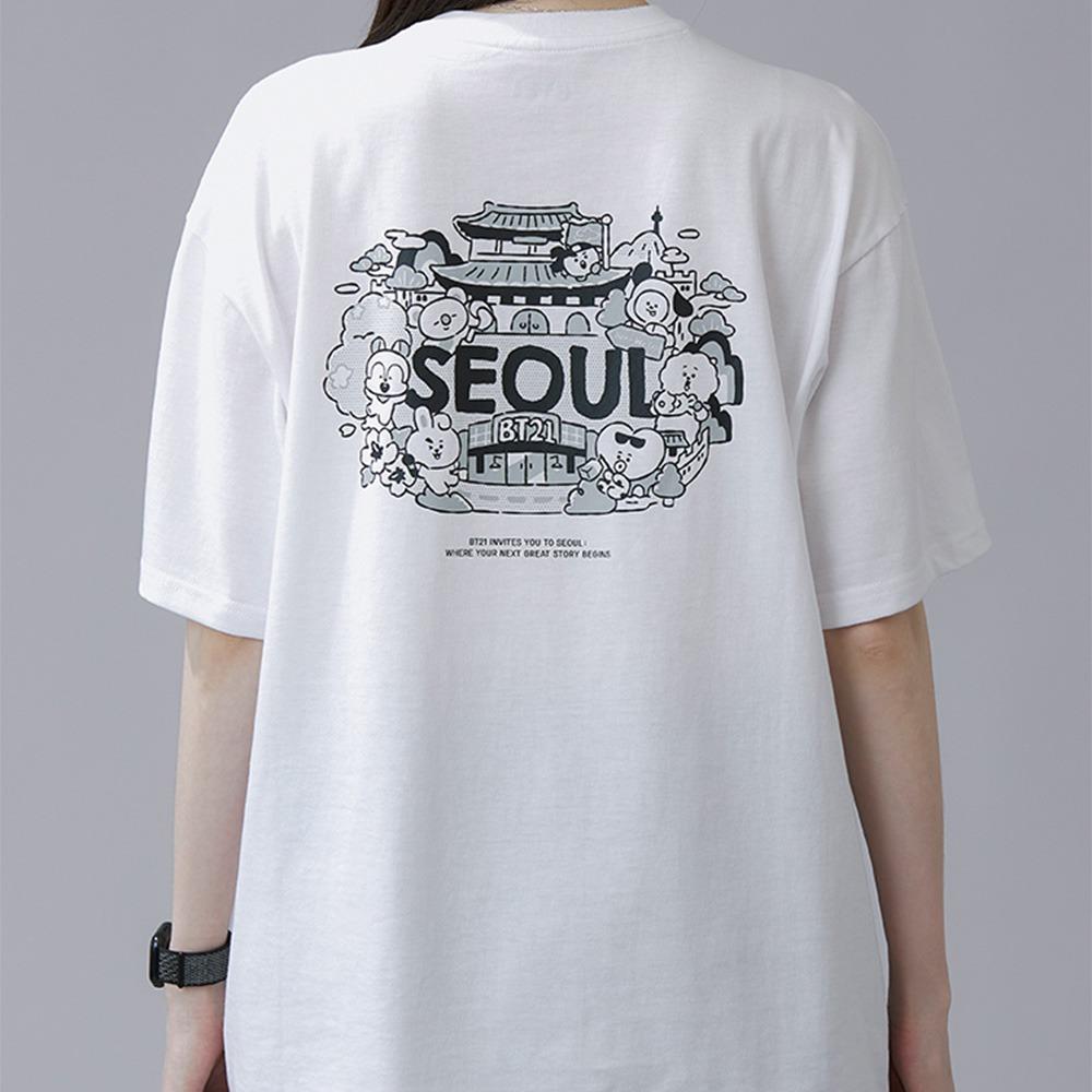 BT21 Seoul Edition Short Sleeve T-Shirt VER.2 White M