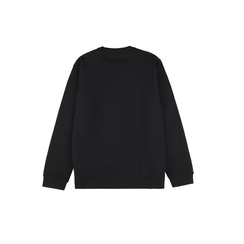Li-Ning Simple Fashion Casual Fleece Warm Comfortable Versatile Crew Neck Pullover Long Sleeve Sweatshirt Men Sweatshirt AWDTA65-1