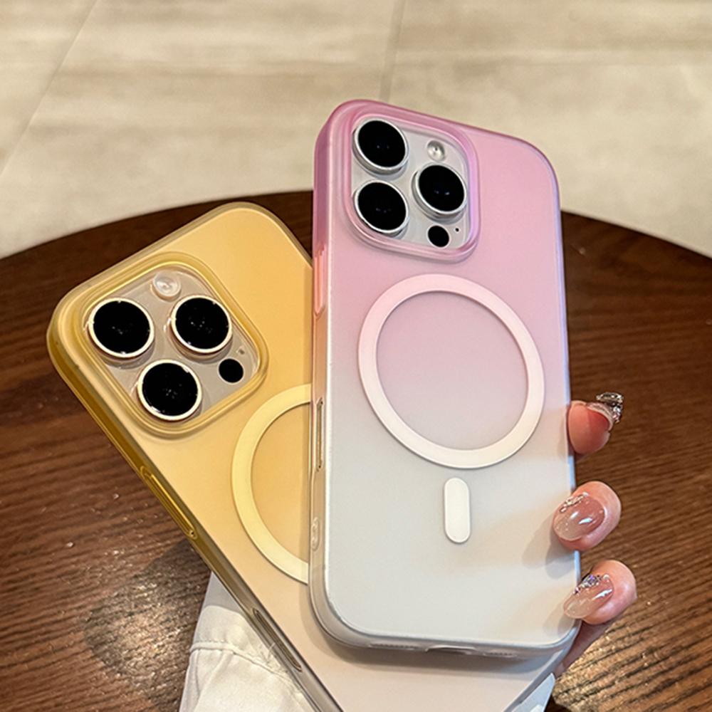 Luxury Transparent Magsafe Phone Case For iPhone 16 15 14 13 12 Pro Max Plus Matte Magnetic Bumper Back Cases Cover