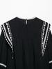TAOP&ZA Women's Ethnic Style Ruffle Sleeve Embroidered Shirt