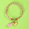 Dragon Boat Festival Tassel Pendant: Five-Color Pink Zongzi String with Gourd for Peace and Health