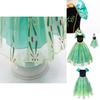 Vestito Cosplay Elegante Regina Anna di Frozen per Bambina con Accessori