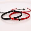 Fuqimanman2020 1 Pair Love Heart Beaded Matching Bracelets Colorful Rope Adjustable for Him and Her Couples Matching Friendship Long Distance Promise
