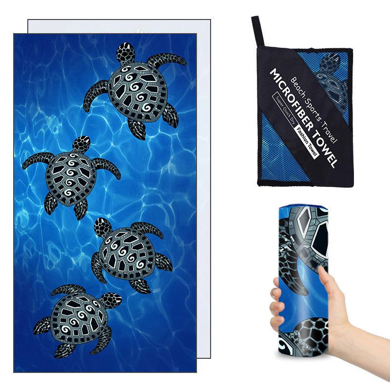 New Printed Beach Towel Microfiber Quick-drying Beach Towel Summer Sunscreen Shawl Does Not Account for Sand Plus Large Swimming Bath Towel