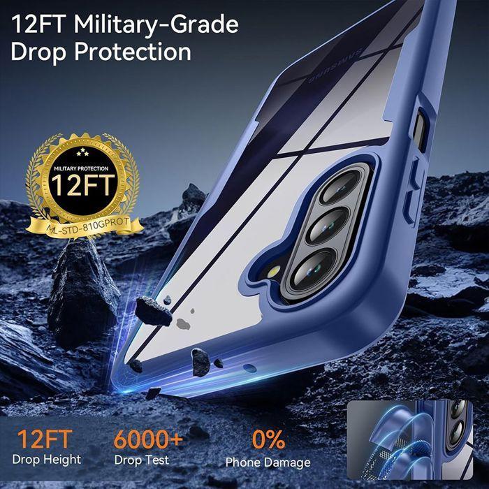 Coque de Protection - BOOLING - pour Samsung Galaxy S25 FE - Intégrale Double Face - Antichoc - Bleu Marine