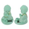 Buddha Ornament Solar Powered Luminous Nodding Head Buddha Statue Toy for Car Dashboard Ornament