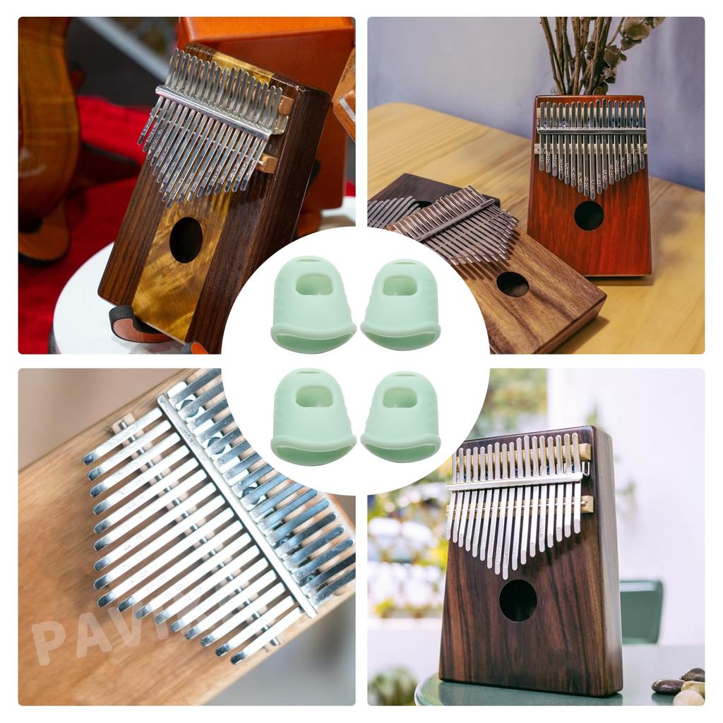 PAVIKE Protecție Vârf de Deget Kalimba Silicon Protecție Vârf de Deget pentru Degetul Mare Husă pentru Începători Kalimba Manșon de Deget din Silicon pentru Degetul Mare Vârf de Deget pentru Chitară