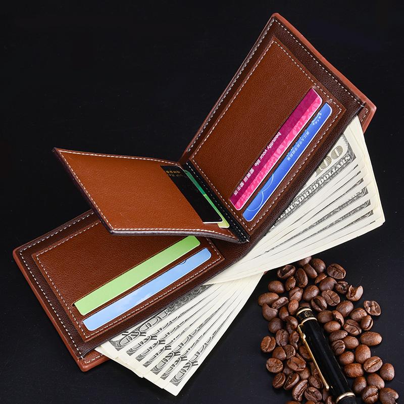 Men's Short Wallet Pu material Multi Card Slot Men's High Quality Luxury Wallet With Men's Birthday Gift