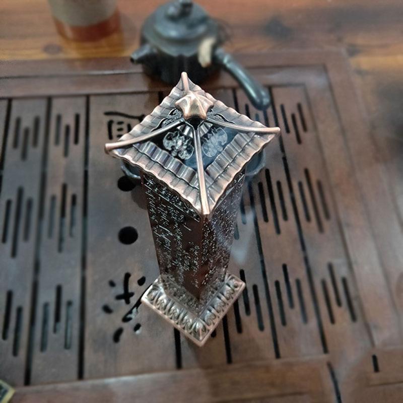 Chinese Incense Burner Copper Vertical Heart Sutra Incense Base Sandalwood Incense Stick Holder Craft Ornaments Tea Room Home 7