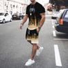 2026 Summer Men's Suit Hot Sale Large Size Casual Fashion Sportswear 3D Digital Printing Men's Short