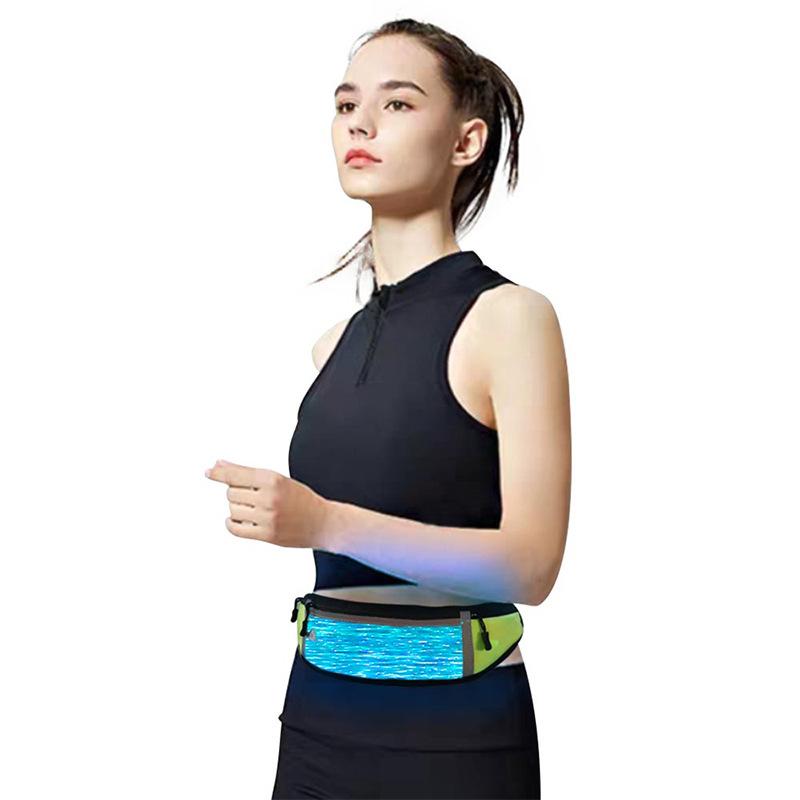 2025 New Fashion Design LED Multifunctional Luminous Sport Waist Bag Women Men Fiber Optic Night Running Bag Trend Glow Bag
