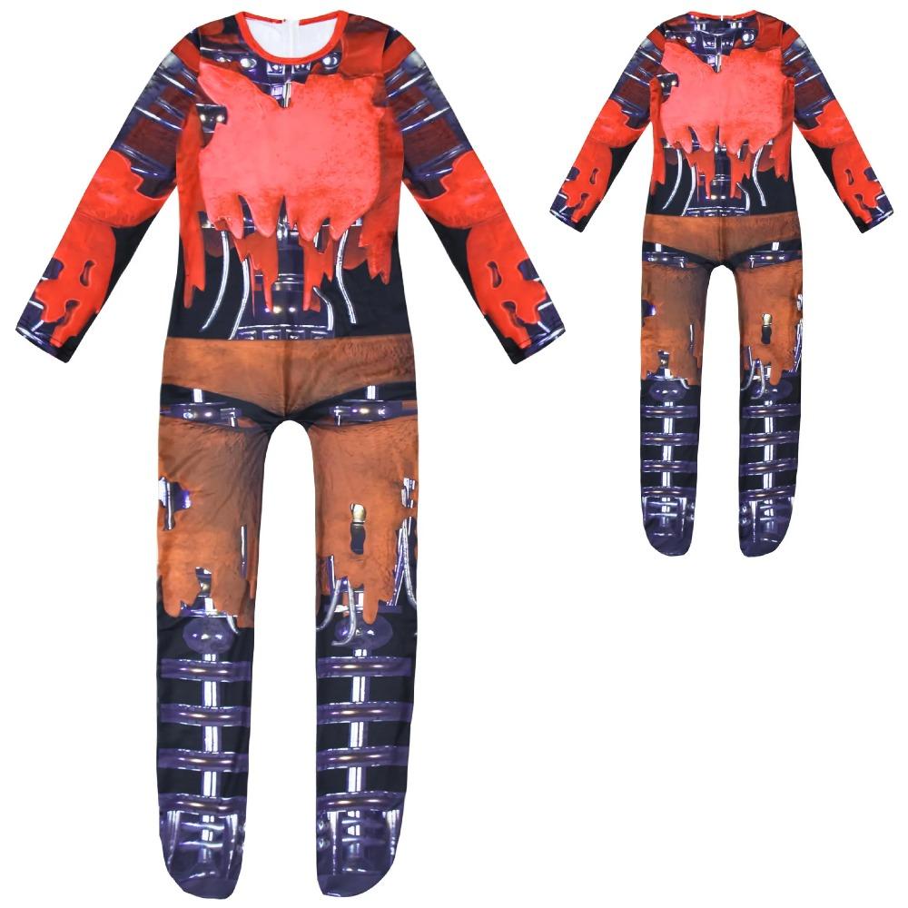 Dětský strašidelný halloweenský kostým Five Nights at Freddy's Kombinéza Cosplay Nightmare BonnieD Vlk Anime Vánoční dárek pro chlapce