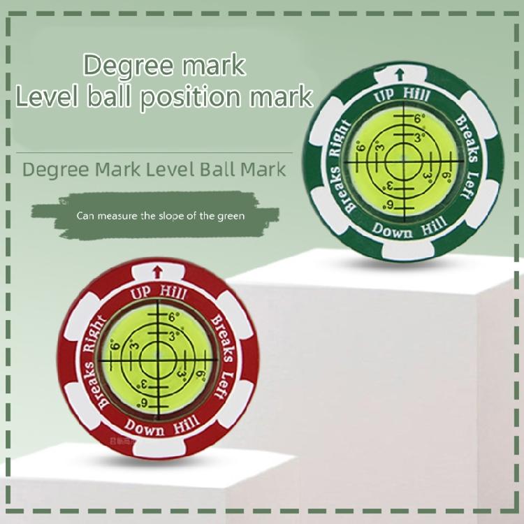 Golfball Mark Bubble Levels Measuring Tool Golfs Putting Aid Tool Round Bubble Levels High Precisions Reader Easy to Use