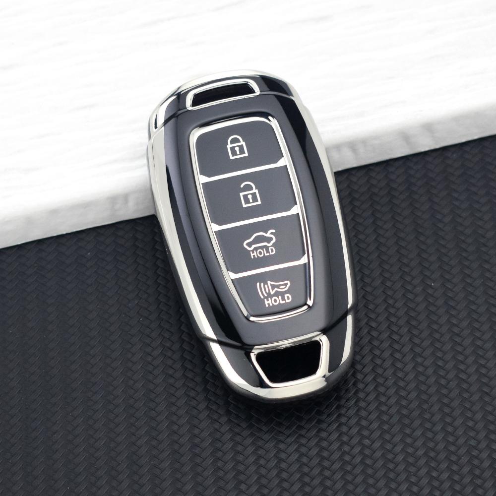 3/4/5 Buttons TPU Key Case Fob for Hyundai Santa Fe KONA I30 Accent Ix35 Encino Solaris Azera Grandeur Ig Palisade Key Chain Set