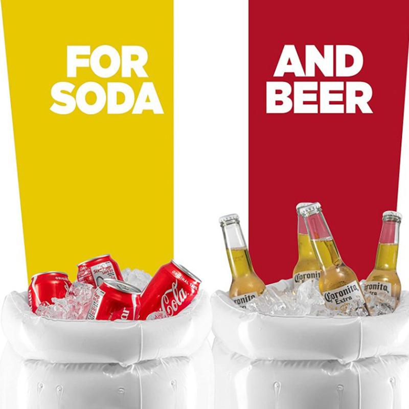 1 st uppblåsbar PVC-ölmuggar Kylare Sommar Strand Vattenleksaker Läskisthink Drickmugg Hembarsfest Kallvatten Drycksmuggar