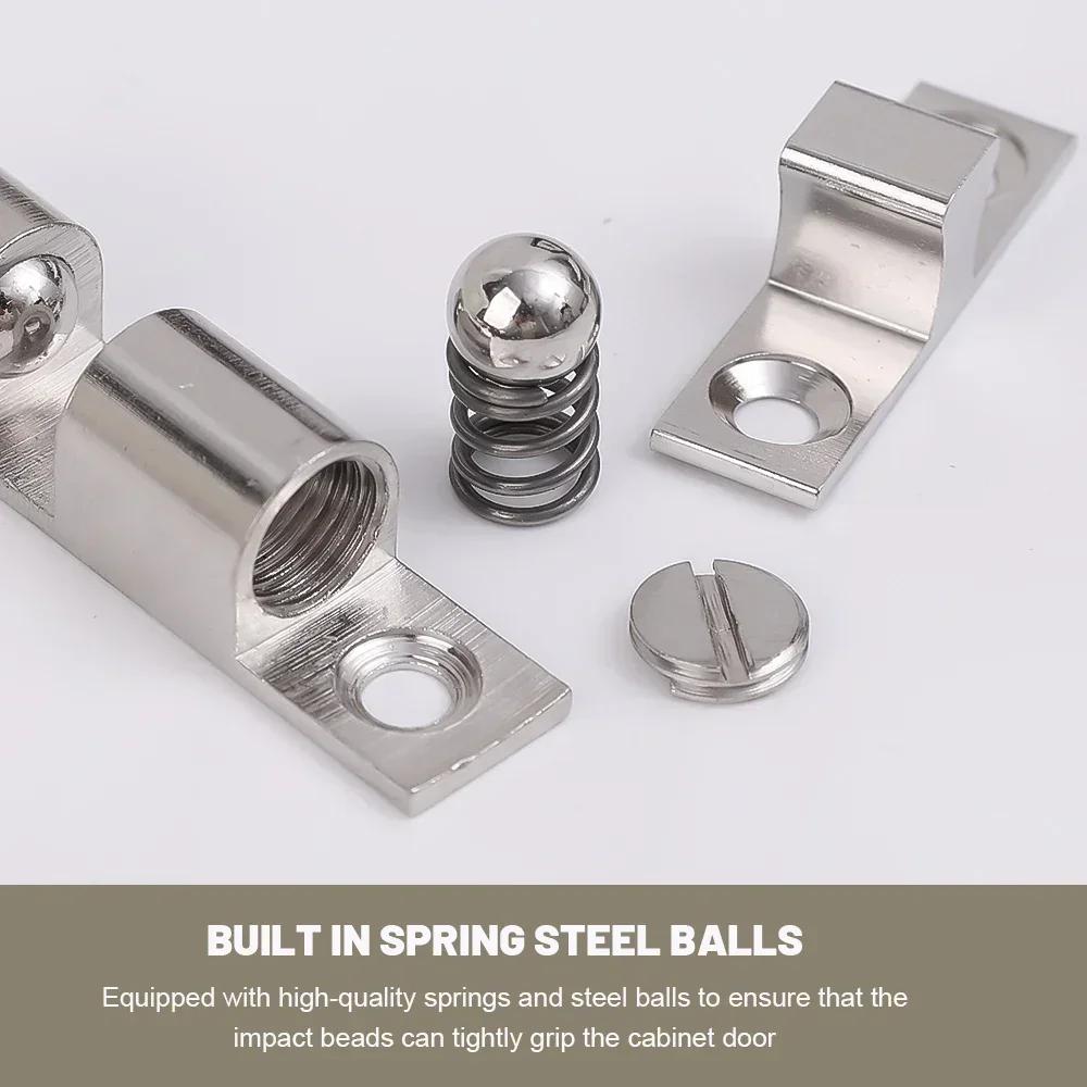 40/50/60mm Podwójny Kulkowy Zamek do Drzwi Blokada Sprężynowa Kulkowa do Mebli Szafki Drzwi Szafy Regulowany Zamek Naprężeniowy Mosiężna Klamra Drzwi