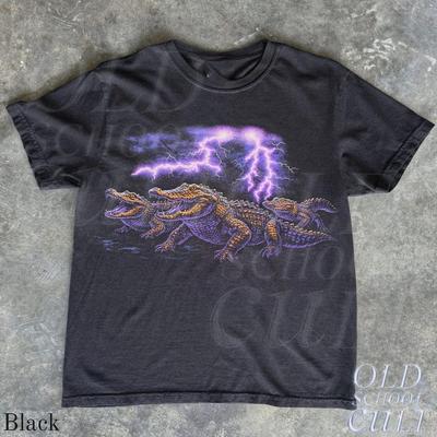 Vintage Alligator Lightnings 90s Graphic T-Shirt, Retro Gator Swamp Shirt S-3XL