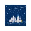 JIKAN STYLE Moomin Gauze Gauze Pile Navy 25 X 25 05873 Handkerchief, Triple-Ply Handkerchief, Outer, Lining, 100% Cotton, Blue, Approx. Cm, (Starry