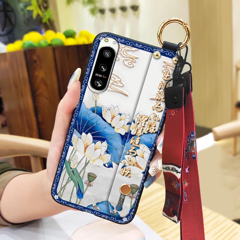 Durable Protective Phone Case For Sony Xperia5 IV Phone Holder Lanyard Shockproof Waterproof Ring Anti-dust Fashion