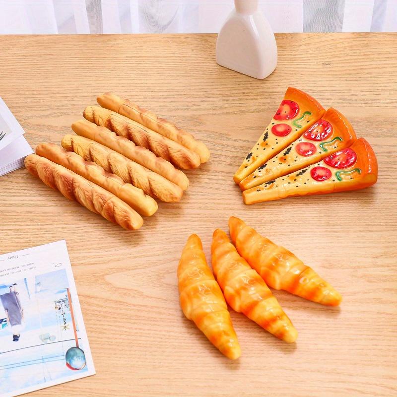 3pcs Pizza ballpoint pen, new and unique pizza-shaped ballpoint pen, simulated bread ballpoint pen