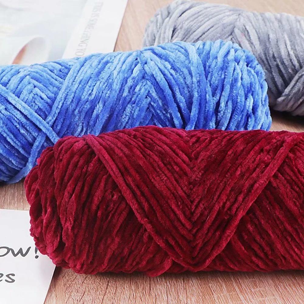 10Pcs/95g Chenille Warm Velvet Yarn Blended for Handmade DIY Knitting Wool Crochet Handmade Scarf Coat Baby Blanket and Hat