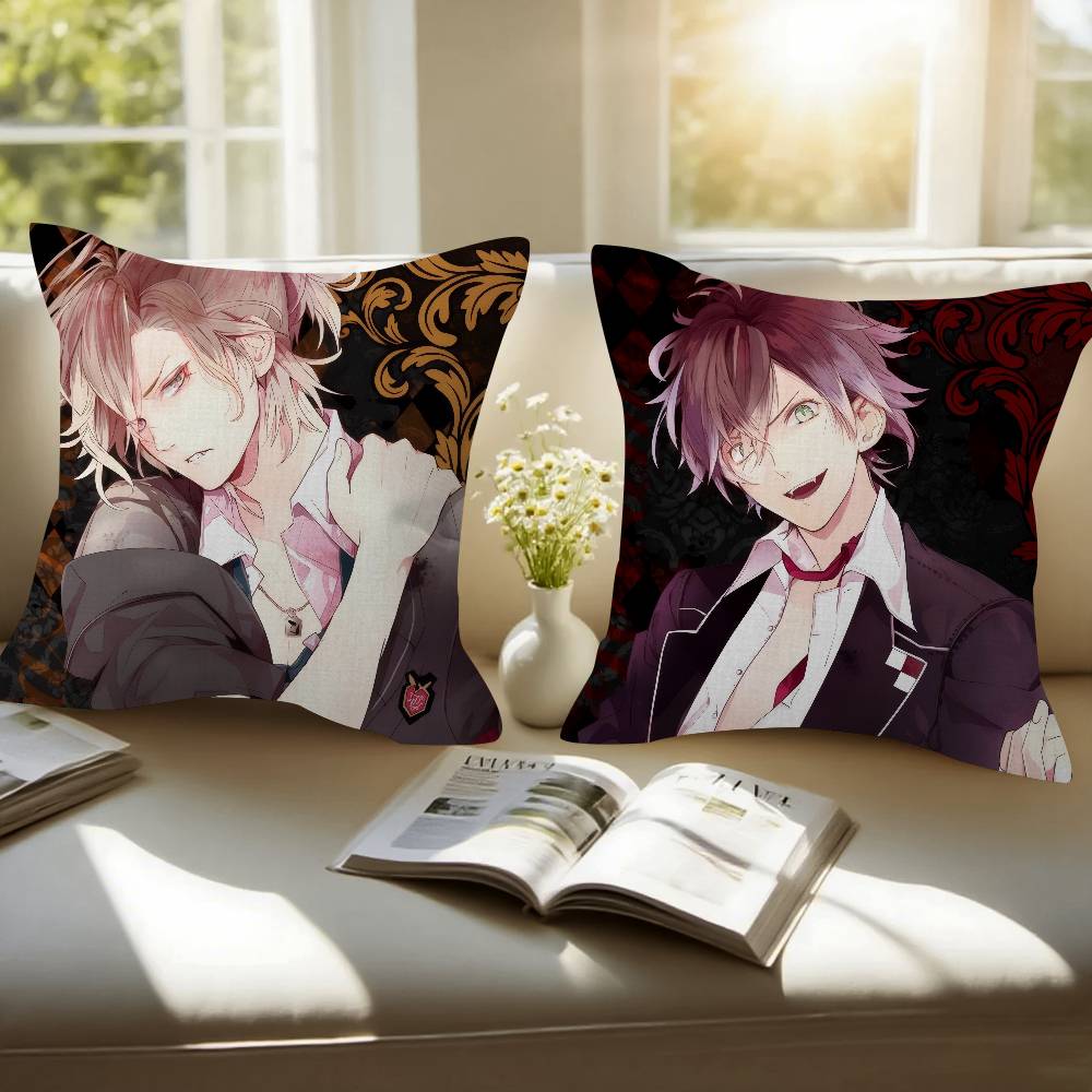 Anime Diabolik Lovers Pillow Cushion Cover Pillowcase Living Room Sofa Home Decor