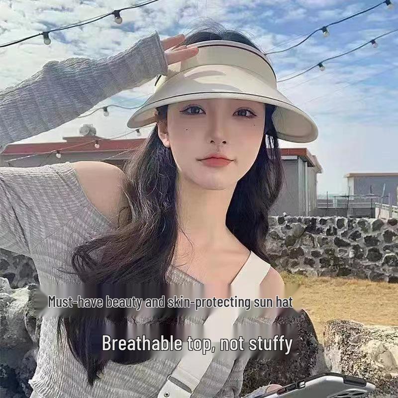 Women's Sun Visor Hat - Large Brim for Cycling, Beach, and Summer Sun Protection