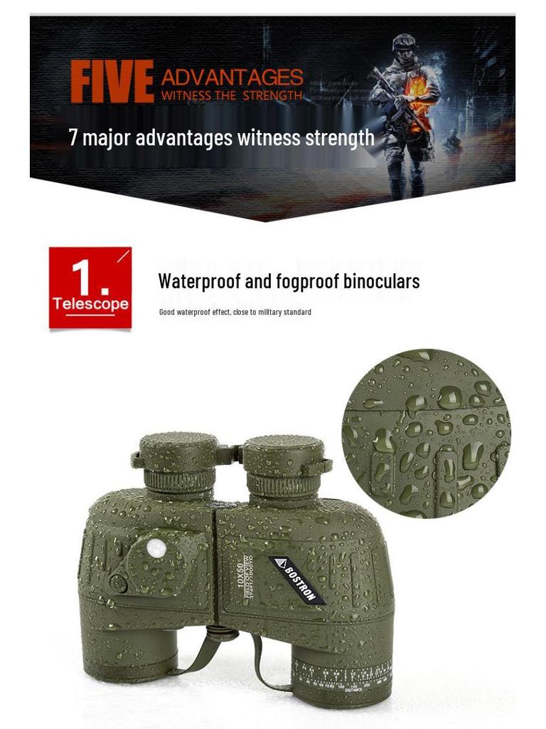 Botlang 7x50 HD Night Vision Binoculars - High Magnification, Low Light, Waterproof, Outdoor Military Standard