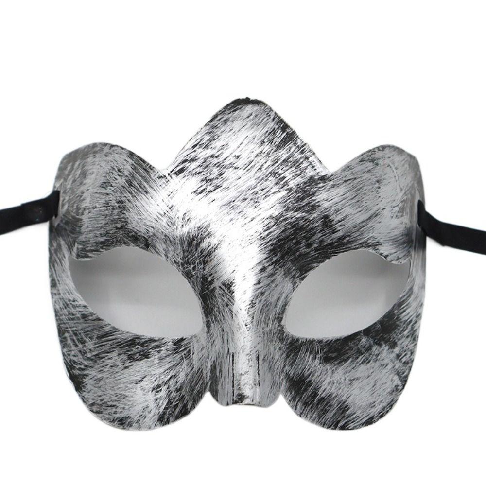 Retro Halloween Masks Plastic Half Face Mask Stage Performance Props Jazz Flat Head Mask Women